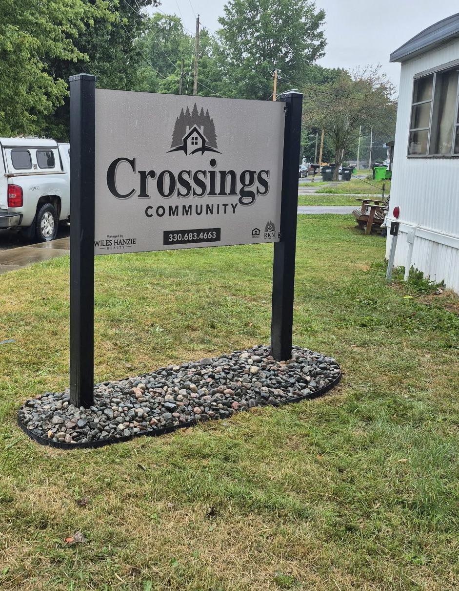 Crossings Community entrance sign in Orrville