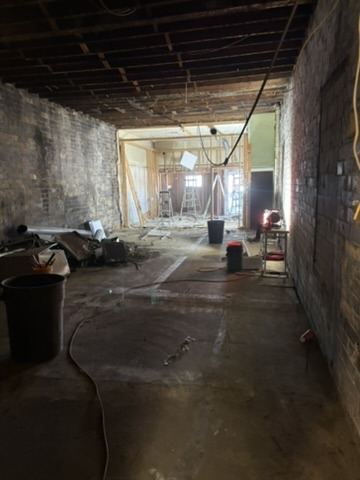 Interior during demolition